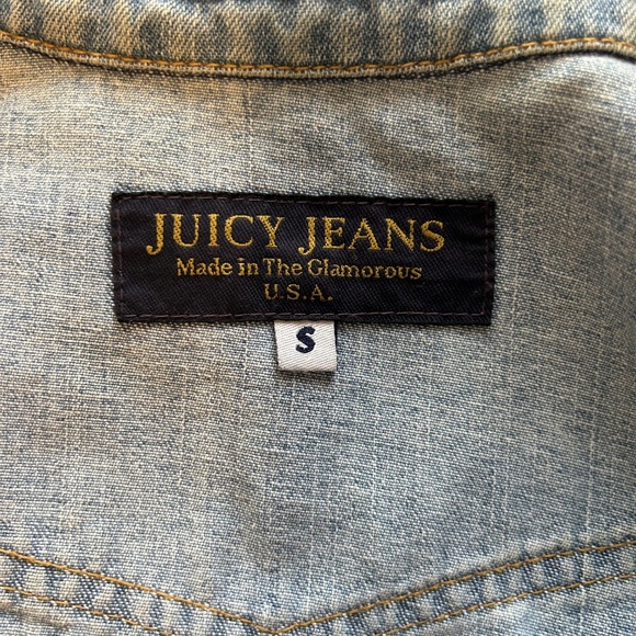 Juicy Couture Sleeveless Denim Top Small - Picture 3 of 3